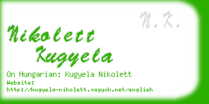 nikolett kugyela business card